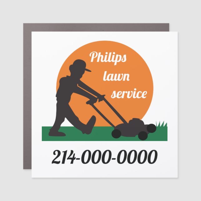 Lawn Service Car Magnet (Front)