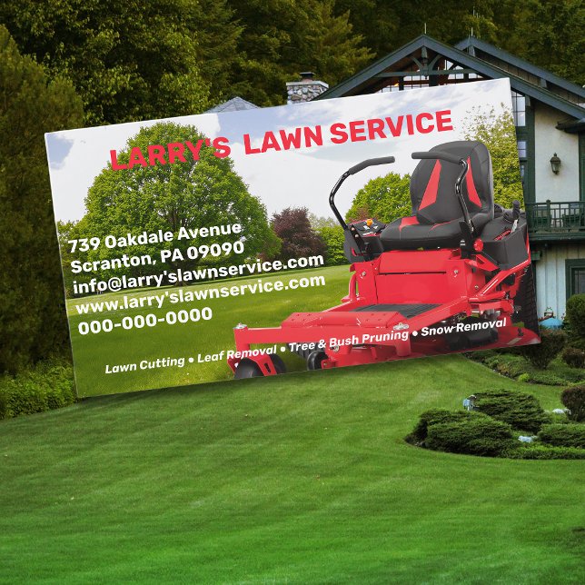 Lawn Service Company  Business Card (Creator Uploaded)