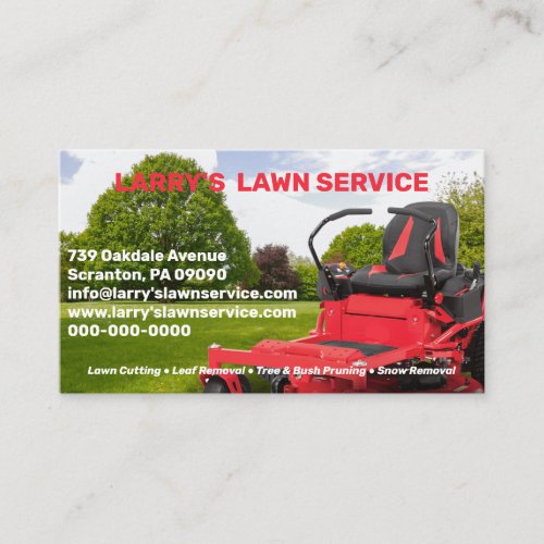 Lawn Service Company  Business Card