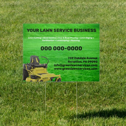 Lawn Service Company Sign