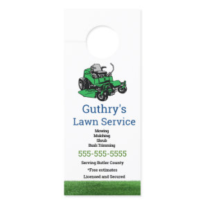 Lawn Service Door Hanger