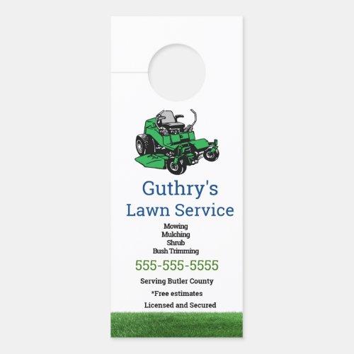 Lawn Service Door Hanger