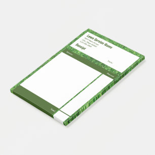 Lawn Service Green Business Sales Receipt Post-it Notes
