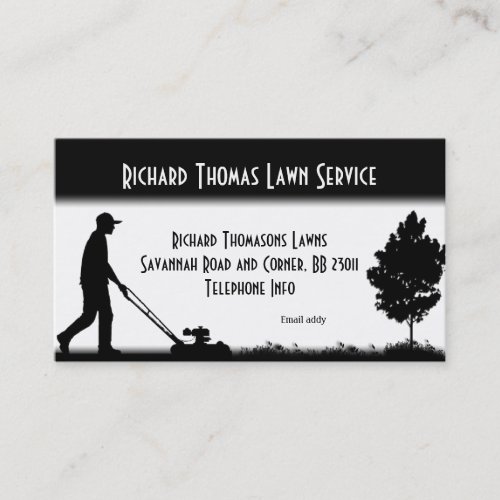 Lawn Service Landscape  Business Card