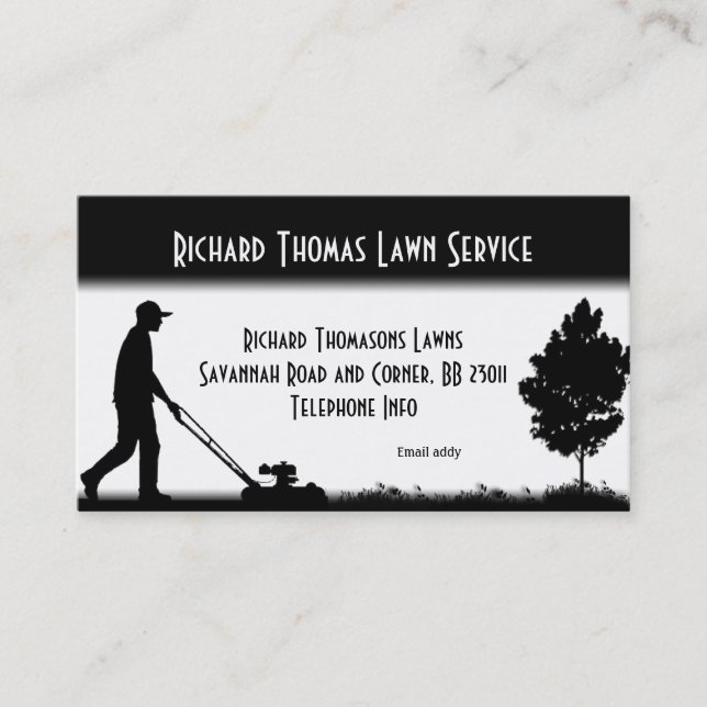 Lawn Service Landscape  Business Card (Front)
