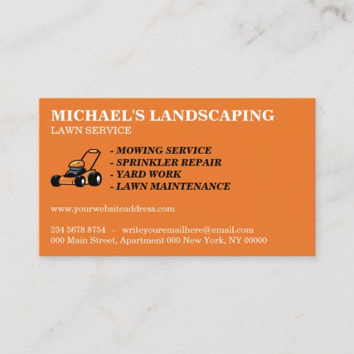 Lawn Service Landscape Business Card