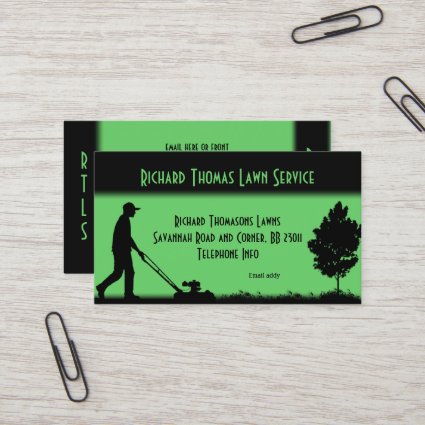 Lawn Service Landscape  Business Card