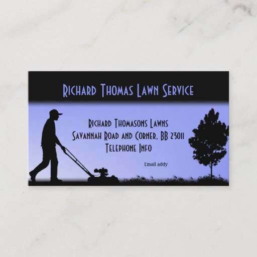 Customizable Lawn Service Landscape Business Card