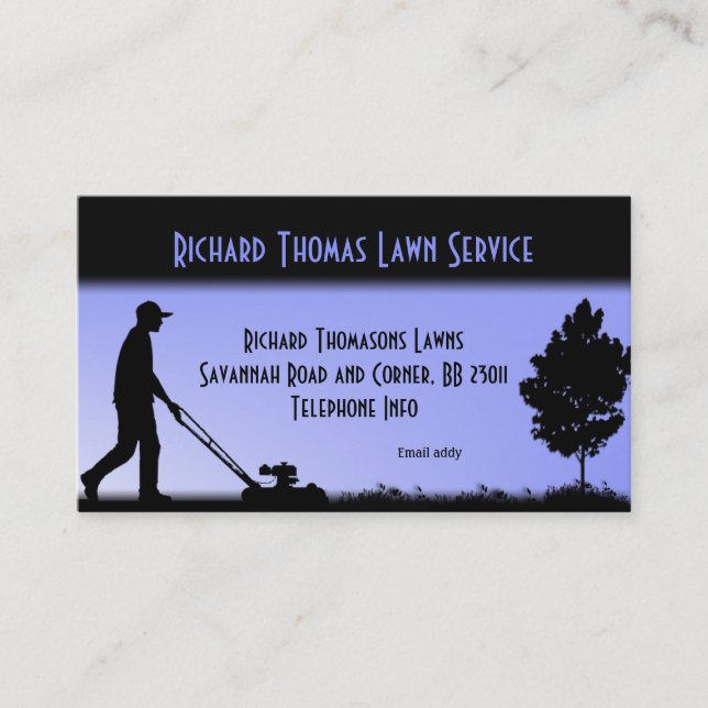 Lawn Service Landscape  Business Card (Front)