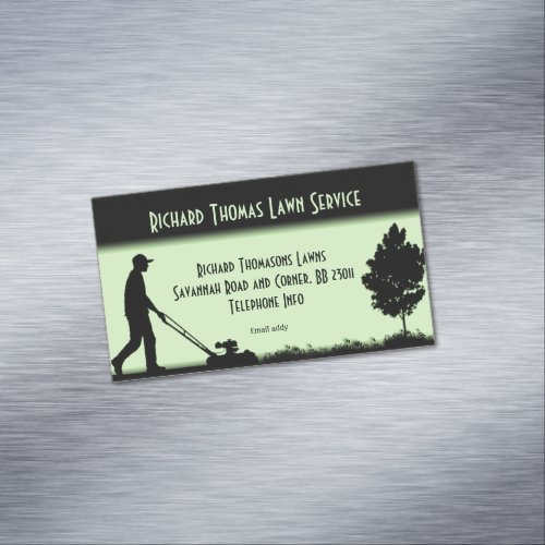 Lawn Service Landscape Magnetic Business Business Card Magnet