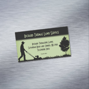 Lawn Service Landscape Magnetic Business Card Magnet