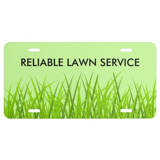 Lawn Service License Plate | Zazzle.com