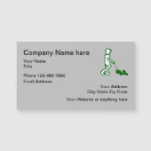 Lawn Service Logo Business Card Magnets (Front)