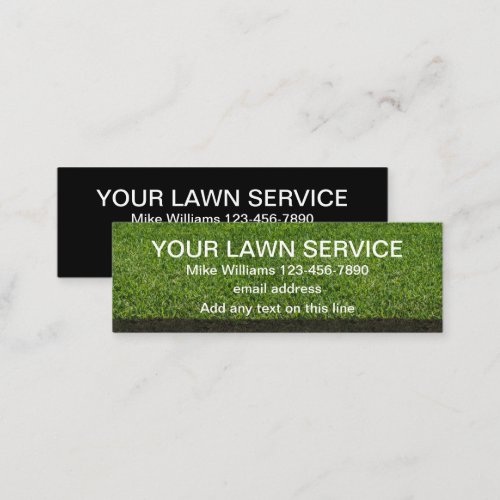 Lawn Service Simple Budget Business Cards