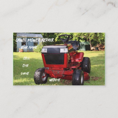 lawn service small engine repair business card