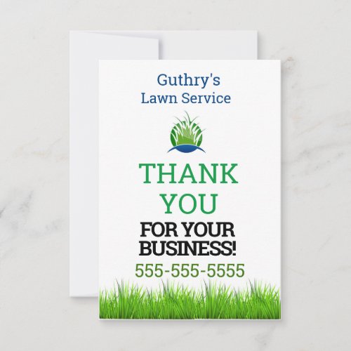 Lawn Service  Thank You Card