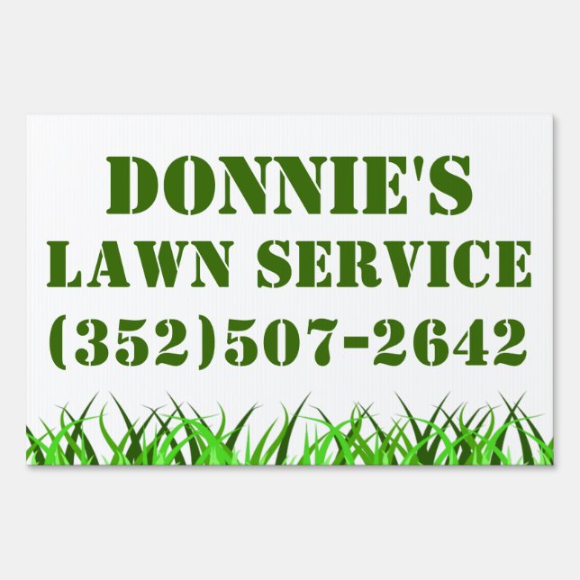 Lawn Service Yard Sign (Front)