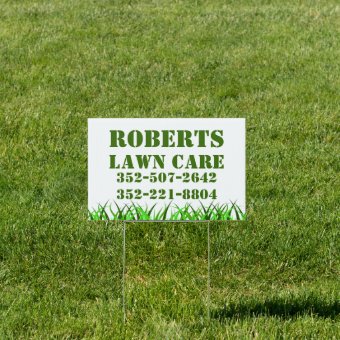 Lawn Service Yard Sign | Zazzle