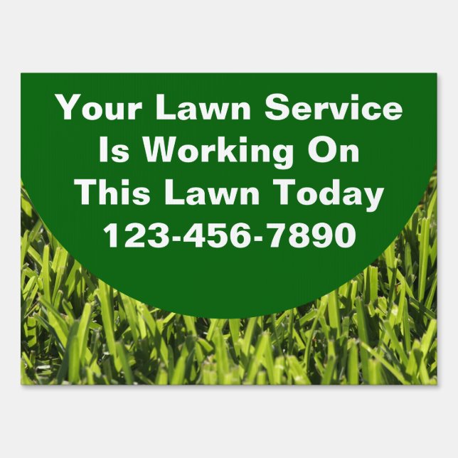 Lawn Service Yard Signs (Front)
