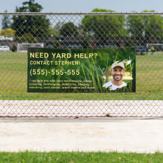 Lawn Services Custom Photo Landscaping Yard Care Banner