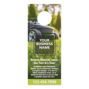 Lawn Services - Mowing, Edging, Maintenance Door Hanger