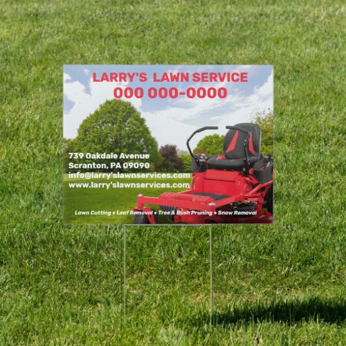 Lawn Services  Sign