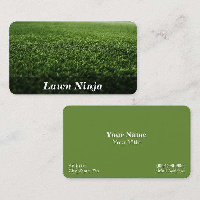 Lawn Services / Yard Care Business Card (Front/Back)