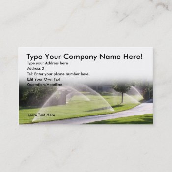 Lawn Sprinker Business Card by BigCity212 at Zazzle