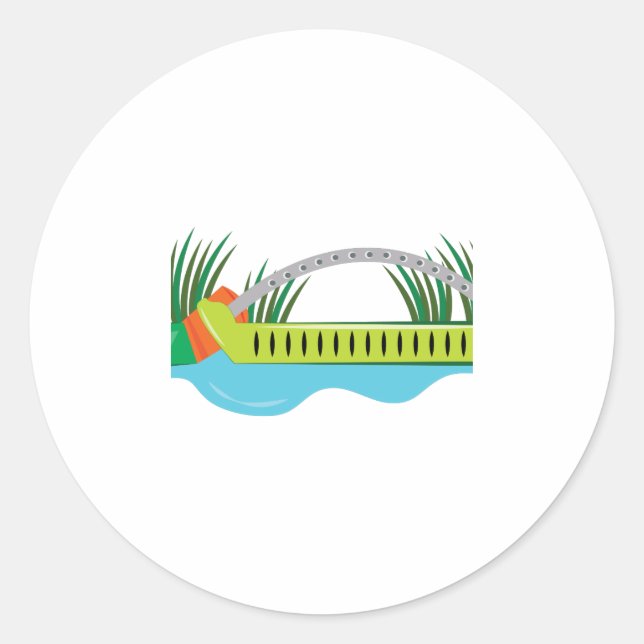 Lawn Sprinkler Classic Round Sticker (Front)
