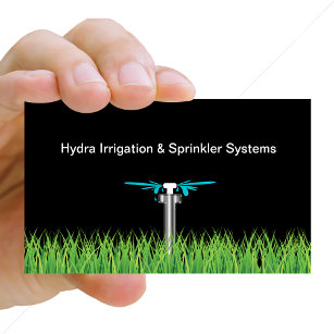 Lawn Sprinkler Irrigation Business Card