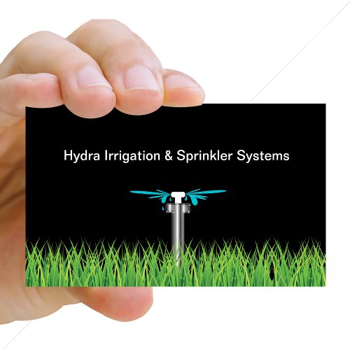 Lawn Sprinkler Irrigation Business Card