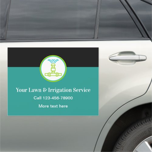 Lawn Sprinklers And Irrigation Magnetic Car Signs
