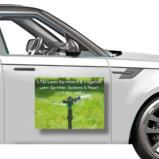 Lawn Sprinklers & Irrigation Magnetic Car Signs