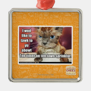Lawn Sprinklur Timer Metal Ornament
