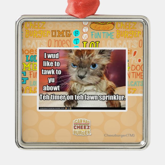 Lawn Sprinklur Timer Metal Ornament (Front)