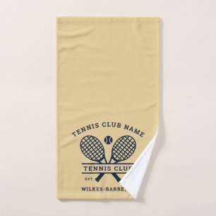 Lawn Tennis Club Name Rackets Icon Personalized Hand Towel