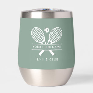 Lawn Tennis Club Name Team Swag Custom Thermal Wine Tumbler