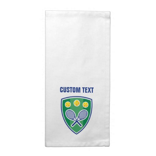 Lawn tennis club sports logo custom cloth napkins
