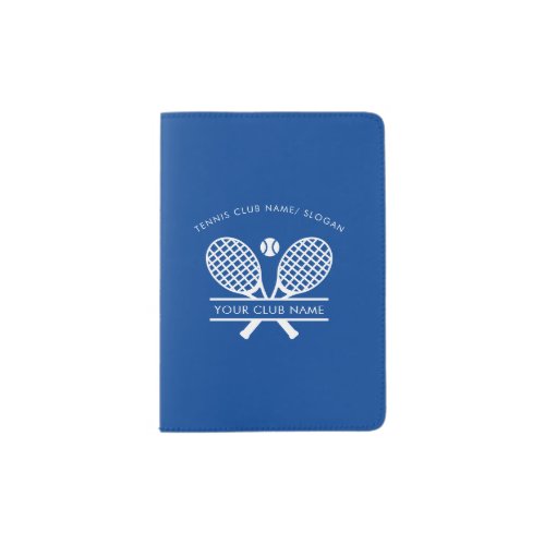 Lawn Tennis Country Club Team Players Blue Passport Holder