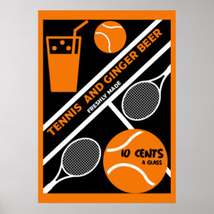 Lawn Tennis Player Graphic Art      Poster
