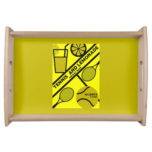 Lawn Tennis Player Graphic Art    Serving Tray (Front)