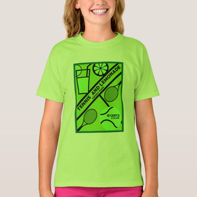 Lawn Tennis Player Graphic Art    T-Shirt (Front)