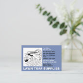 Lawn Turf Supplies Cartoon Business Card (Standing Front)