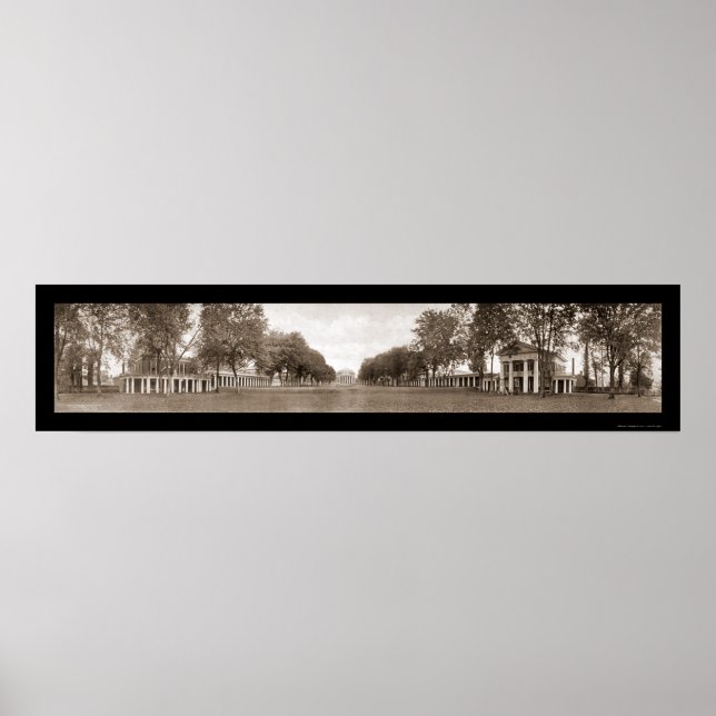 Lawn University of Virginia Huge Photo 1911 Poster (Front)