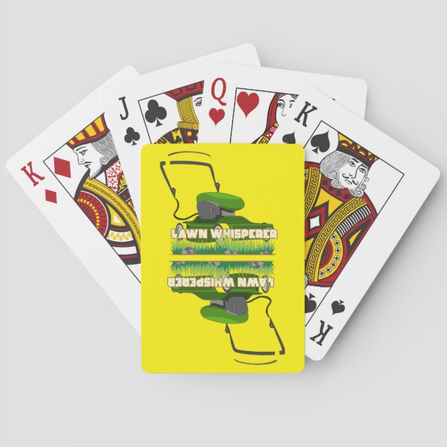 LAWN WHISPERER funny gardening gift                Poker Cards (Back)