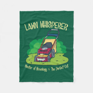 Lawn Whisperer Lawn Mower Garden Gardening Fleece Blanket
