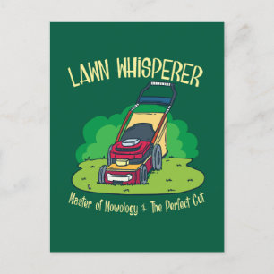 Lawn Whisperer Lawn Mower Garden Gardening Postcard
