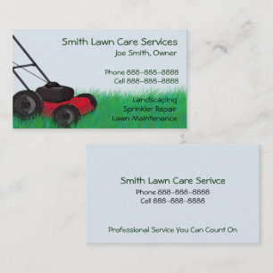 Lawn Yard Maintenance Servies Business Card