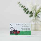Lawn Yard Maintenance Servies Business Card (Standing Front)