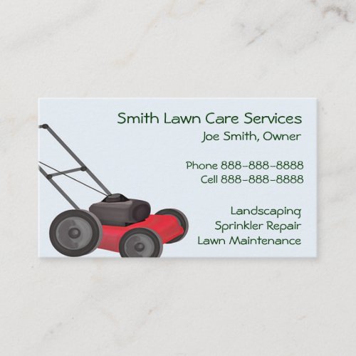 Lawn Yard Maintenance Servies Business Card